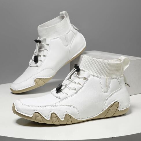 Men'S Waterproof Leather Lightweight Outdoor Ankle Boots Comfortable Round Toe Soft Sole Non-Slip Driving Walking High Top Chukka Boots Slip-On Lightweight Sports Shoes in Saudi Arabia