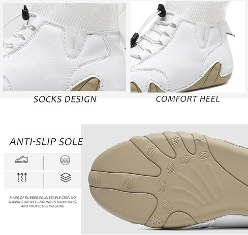 Men'S Waterproof Leather Lightweight Outdoor Ankle Boots Comfortable Round Toe Soft Sole Non-Slip Driving Walking High Top Chukka Boots Slip-On Lightweight Sports Shoes in Saudi Arabia