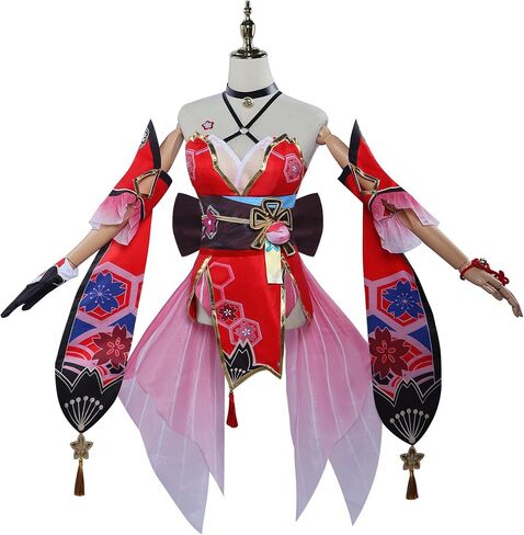 Women's Sparkle Jester Mask Cosplay Costume Dress, Anime Game Character Outfit in Saudi Arabia