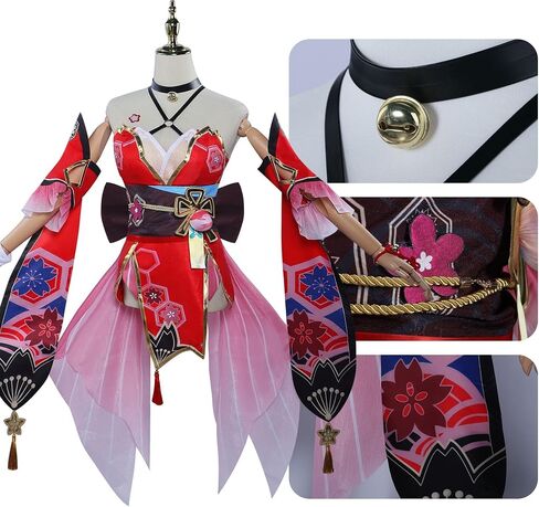 Women's Sparkle Jester Mask Cosplay Costume Dress, Anime Game Character Outfit in Saudi Arabia