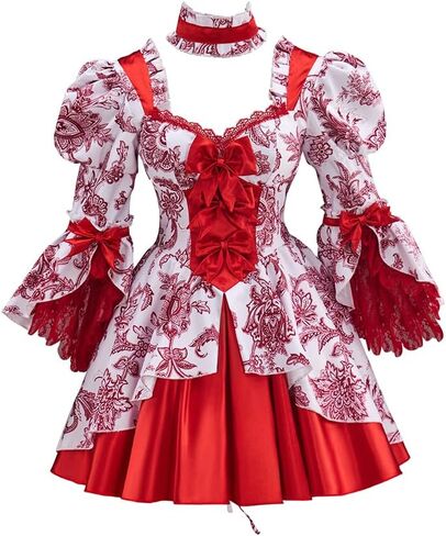 فستان كوين ماري أنطوانيت الروكوكو ذو الكرة الفيكتورية لوليتا فستان قصير القرون الوسطى القرن الثامن عشر فستان قصير للنساء in Kuwait