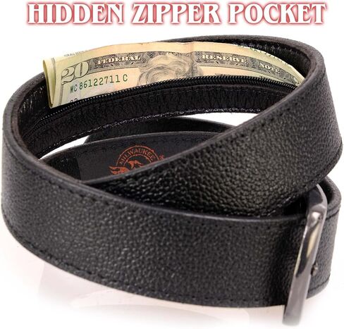 Milwaukee Leather MP7150 Men's Black Genuine Cowhide Leather Money Belt W/Secure Front Buckle for Motorcycle Rider in Saudi Arabia