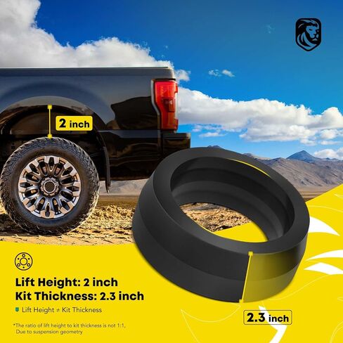 YHTAUTO طقم رفع التسوية الخلفية مقاس 2 بوصة متوافق مع Toyota 4Runner 2003-2022، FJ Cruiser 2007-2014، 4WD/RWD، طقم تسوية تعليق فواصل زنبركية من البولي يوريثين مكون من 2 in Saudi Arabia