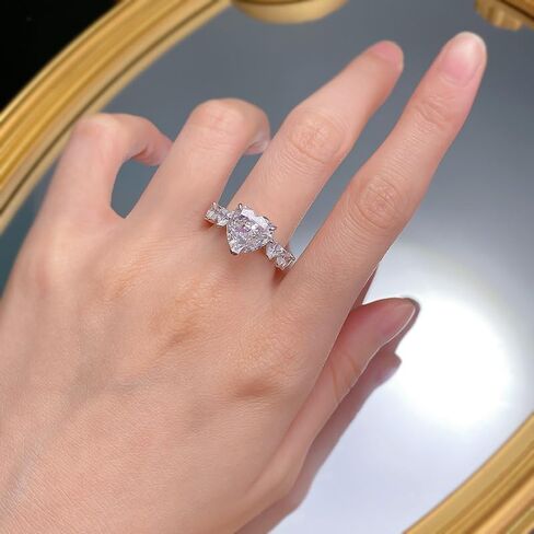 14K Gold Heart-Cut Moissanite Ring, Hip-Hop Style Women's Engagement Ring, A Symbol of Love and Commitment in Kuwait