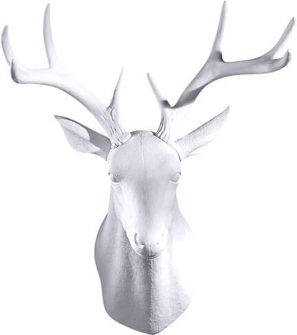 WhimWove Large Faux Deer Head Wall Decor,DIY deer head wall sculptures decor Unfinished Resin Wall Sculpturefor Farmhouse, Living Room, Bedroom Office Decor in Saudi Arabia