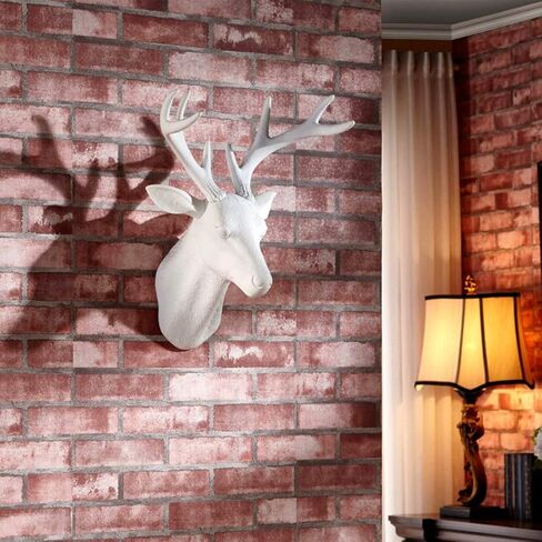 WhimWove Large Faux Deer Head Wall Decor,DIY deer head wall sculptures decor Unfinished Resin Wall Sculpturefor Farmhouse, Living Room, Bedroom Office Decor in Saudi Arabia