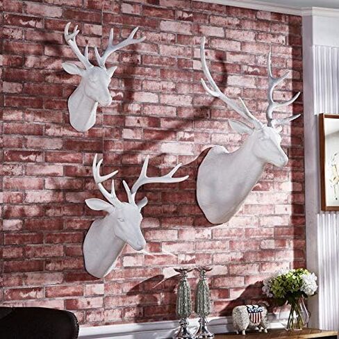 WhimWove Large Faux Deer Head Wall Decor,DIY deer head wall sculptures decor Unfinished Resin Wall Sculpturefor Farmhouse, Living Room, Bedroom Office Decor in Saudi Arabia