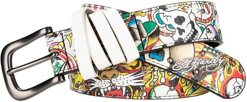 حزام ED HARDY للرجال مقاس 38 مم مطبوع بالكامل in Kuwait