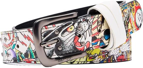 حزام ED HARDY للرجال مقاس 38 مم مطبوع بالكامل in Kuwait