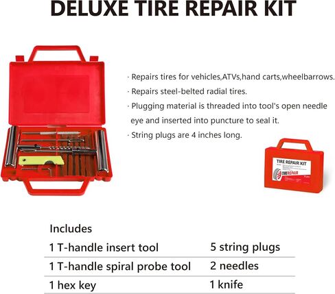5 Piece Car Jack and Stand Kit, 2 Ton(4400lb) Low Profile Hydraulic Trolley Service Floor Jack Combo with 2 Jack Stands & Tire Repair Kit for Garages,Repair Shops,Lifting Range 3.3" - 15.2",Red in Saudi Arabia