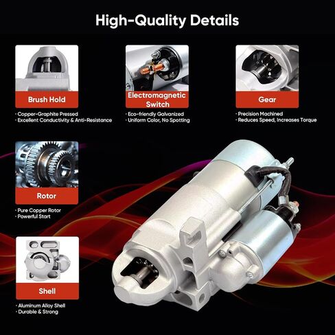 6492N Starter Compatible with Chevy Silverado 1500 HD 1999-2005, GMC Sierra 1500 HD 2000-2005, Express 2500 3500 2003-2005, Cadillac Escalade 2002-2005, Express 2500 3500 2003-2005, 10465550 10465560 in Saudi Arabia