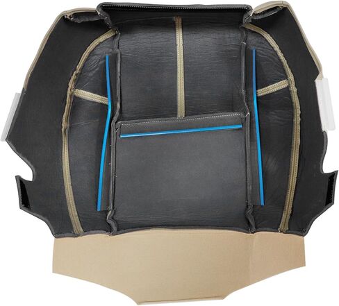 NLQR Driver and Passenger Side Bottom and Top Replacement Seat Covers Tan & Driver Bottom Foam Cushion Compatible with Chevy Silverado Tahoe Suburban Avalanche GMC Sierra Yukon 2007-2014 in Saudi Arabia