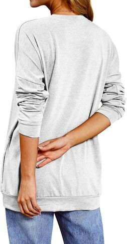 Custom Plus Size Long Sleeve Tunic Tops for Women Design Your Own Shirts with Photos Image Text Graphic Tshirts in Saudi Arabia