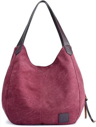 Handbag for Women Canvas Work Tote Bag Ladies Cloth Purse Casual Everyday Shoulder Bag Multi-Pocket Top Handle Handbag in Saudi Arabia