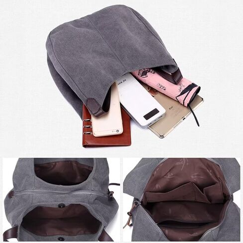 Handbag for Women Canvas Work Tote Bag Ladies Cloth Purse Casual Everyday Shoulder Bag Multi-Pocket Top Handle Handbag in Saudi Arabia