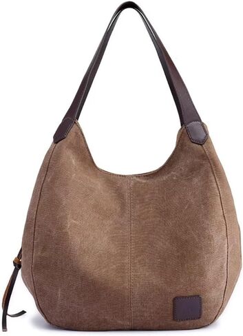Handbag for Women Canvas Work Tote Bag Ladies Cloth Purse Casual Everyday Shoulder Bag Multi-Pocket Top Handle Handbag in Saudi Arabia