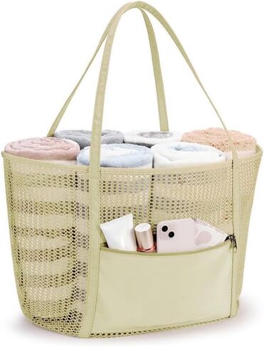 1PC Mesh Tote Bag, Trendy and Functional Bag with Comfortable Handles, Ideal for Beach or Grocery Shopping, Multiple Styles in Saudi Arabia