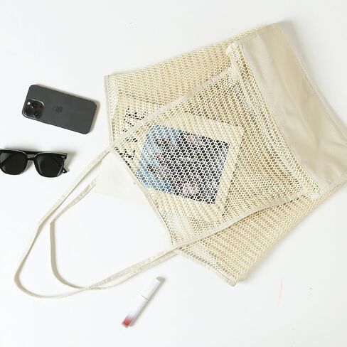 1PC Mesh Tote Bag, Trendy and Functional Bag with Comfortable Handles, Ideal for Beach or Grocery Shopping, Multiple Styles in Saudi Arabia