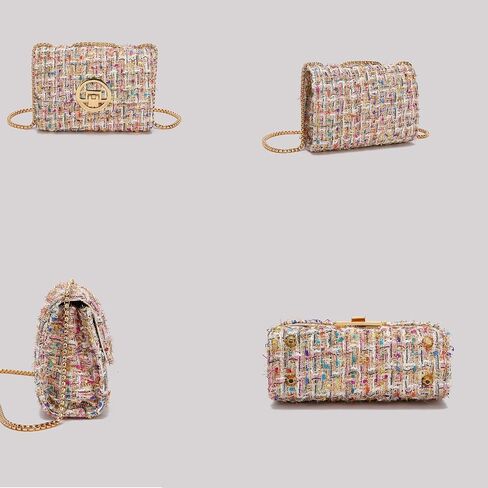 Small Shoulder Bag for Women Trendy Ladies Crossbody Bag with Chain Designer Purses Handbag Clutch Evening Bags in Kuwait