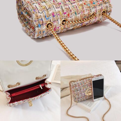 Small Shoulder Bag for Women Trendy Ladies Crossbody Bag with Chain Designer Purses Handbag Clutch Evening Bags in Kuwait
