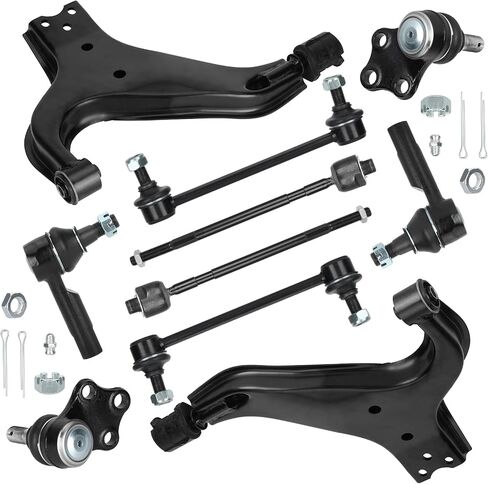 10pc Front Lower Control Arms Suspension Kit Fit for Nissan for Pathfinder 1996-2004 Fit for Infiniti for QX4 1997-2003 w/Ball Joint Sway Bar End Link Tie Rod K640329 K640330 K90662 K90659 K90659 in Saudi Arabia