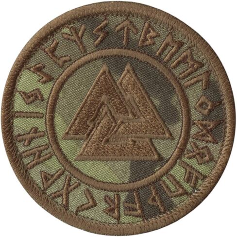 Multicam Valknut Viking Norse Runic Heathen Pagan Odin God Rune Morale التكتيكية السحابة التصحيح in Saudi Arabia