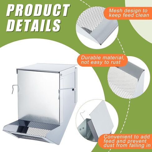 Maxcheck 2 Pcs Small Animal Feeder with Lid 4.7 Inch Rabbit Food Dispenser Automatic Rabbit Feeders for Cages Small Animals Feeder for Rabbit Guinea Pig in Kuwait