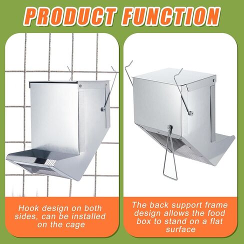 Maxcheck 2 Pcs Small Animal Feeder with Lid 4.7 Inch Rabbit Food Dispenser Automatic Rabbit Feeders for Cages Small Animals Feeder for Rabbit Guinea Pig in Kuwait