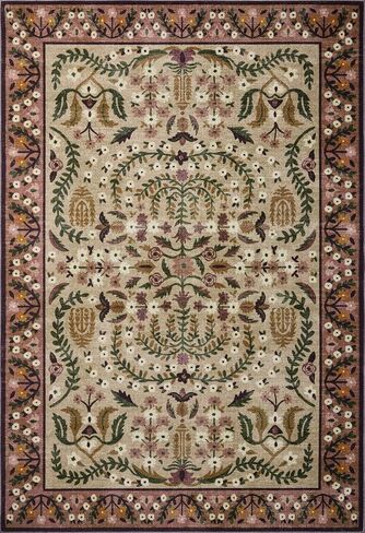 Loloi Rifle Paper Co. Canopy Collection CNP-03 Aubergine 7'-6" x 9'-6" Area Rug in Saudi Arabia