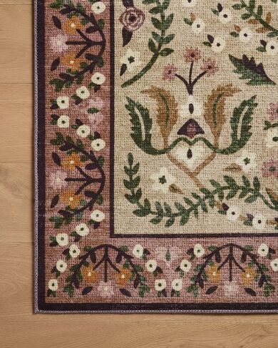 Loloi Rifle Paper Co. Canopy Collection CNP-03 Aubergine 7'-6" x 9'-6" Area Rug in Saudi Arabia