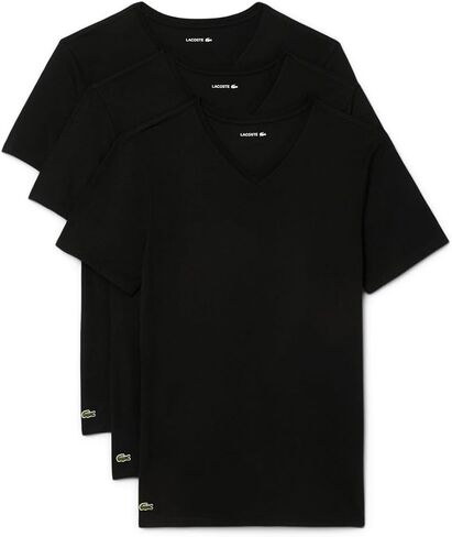 Lacoste Mens 100% Cotton Slim Fit V-Neck T-Shirt 3-Pack in Saudi Arabia