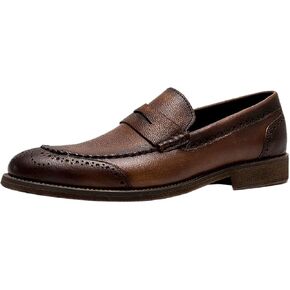 Men's Leather Oxfords Breathable Slip-Resistant Formal & Casual Shoes for Business, Weddings, and Outdoor Events in Kuwait