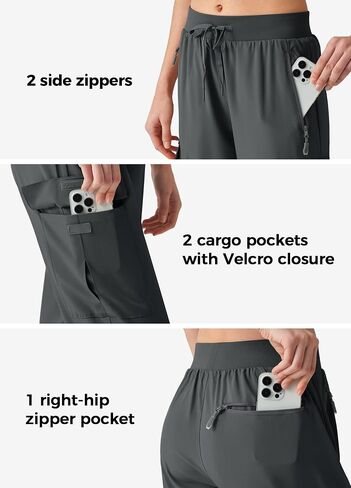 Women's Cargo Hiking Pants Joggers Lightweight Athletic Workout Pants in Saudi Arabia