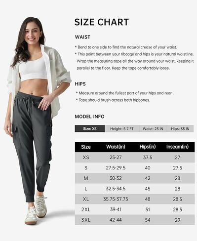 Women's Cargo Hiking Pants Joggers Lightweight Athletic Workout Pants in Saudi Arabia
