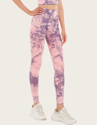 High-Waisted Printed Yoga Pants for Women Tummy Control Yoga Pants for Workout Running Athletic in Saudi Arabia