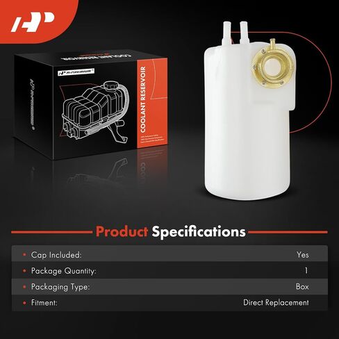 A-Premium Engine Coolant Overflow Recovery Reservoir Tank [with Cap] Compatible with Hummer H1 in Saudi Arabia