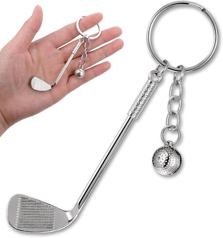 Mini Cute Golf Keychain, Golf Club Keychain Golfs Gifts Keychains Golfers Mini Alloy Golfs Keychains GolfRacket Ball Pendant Key chain, GolfBall with Key chain Sports GolfLovers Gifts for Women Men in Saudi Arabia