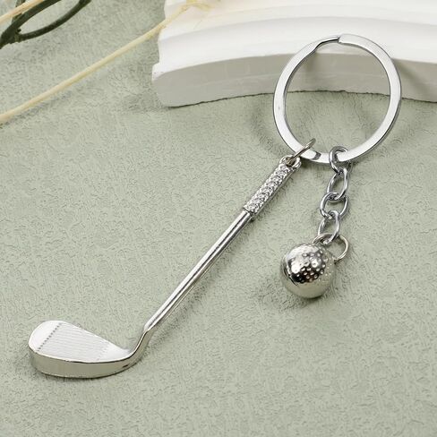 Mini Cute Golf Keychain, Golf Club Keychain Golfs Gifts Keychains Golfers Mini Alloy Golfs Keychains GolfRacket Ball Pendant Key chain, GolfBall with Key chain Sports GolfLovers Gifts for Women Men in Saudi Arabia