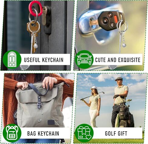 Mini Cute Golf Keychain, Golf Club Keychain Golfs Gifts Keychains Golfers Mini Alloy Golfs Keychains GolfRacket Ball Pendant Key chain, GolfBall with Key chain Sports GolfLovers Gifts for Women Men in Saudi Arabia
