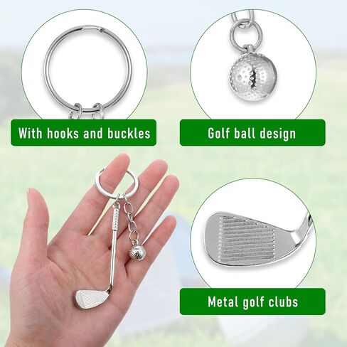 Mini Cute Golf Keychain, Golf Club Keychain Golfs Gifts Keychains Golfers Mini Alloy Golfs Keychains GolfRacket Ball Pendant Key chain, GolfBall with Key chain Sports GolfLovers Gifts for Women Men in Saudi Arabia