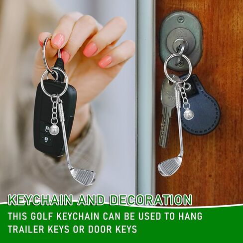 Mini Cute Golf Keychain, Golf Club Keychain Golfs Gifts Keychains Golfers Mini Alloy Golfs Keychains GolfRacket Ball Pendant Key chain, GolfBall with Key chain Sports GolfLovers Gifts for Women Men in Saudi Arabia