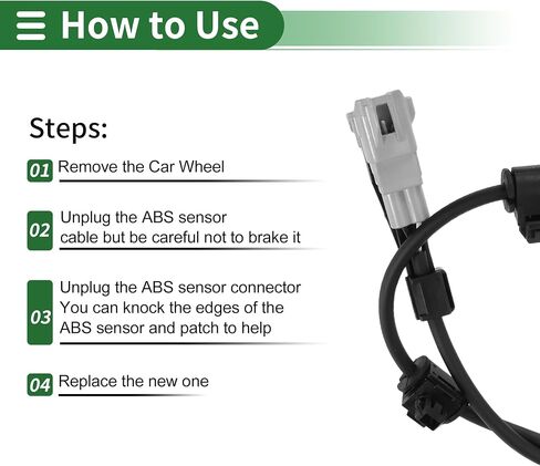 Motoforti ABS عجلة السرعة الاستشعار ABS الاستشعار نظام الفرامل المضادة للقفل حساسات لسيارات تويوتا هايلكس فيجو 2008-2011 رقم 895460K020 الخلفي الأيسر in Saudi Arabia