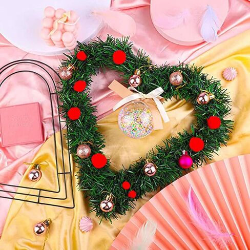 9 Pack Heart Metal Wreath 12 Inch Heart-Shaped Wire Wreath Frame for Home Wedding Valentine's Day DIY Crafts in Saudi Arabia