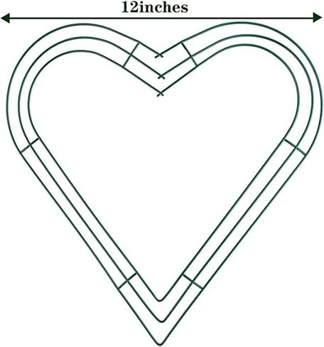 9 Pack Heart Metal Wreath 12 Inch Heart-Shaped Wire Wreath Frame for Home Wedding Valentine's Day DIY Crafts in Saudi Arabia