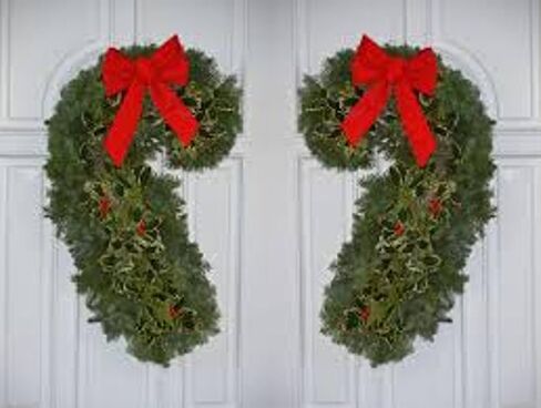 Christmas Metal Candy Cane Shaped Wreath Frames Pack of 6 in Saudi Arabia