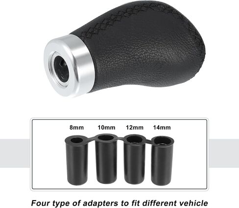 X AUTOHAUX Universal 5 Speed Auto Car Gear Lever Shifter Manual Stick Shift Knob PU Leather Black in Saudi Arabia