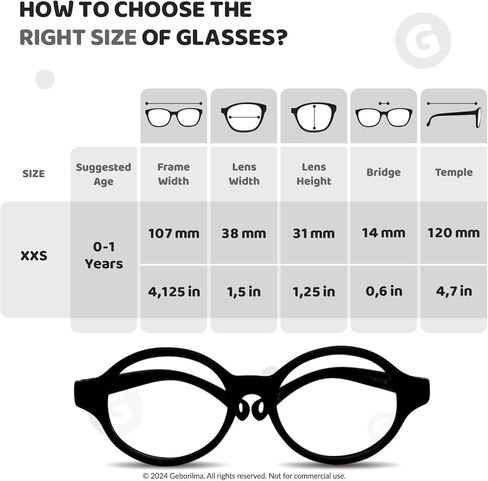 نظارات لطيفة للأطفال من عمر 0 ​​إلى 6 أشهر - نظارات دائرية مقاس XXS للرضع مع حزام - نظارات شفافة لحديثي الولادة in Kuwait