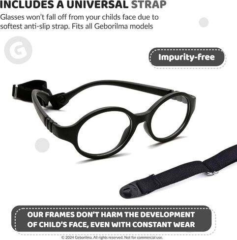 نظارات لطيفة للأطفال من عمر 0 ​​إلى 6 أشهر - نظارات دائرية مقاس XXS للرضع مع حزام - نظارات شفافة لحديثي الولادة in Kuwait