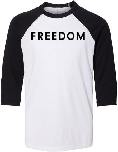 Charlie Kirk Freedom Kids Three-Quarter Raglan Sleeve Baseball Shirt Youth in Saudi Arabia