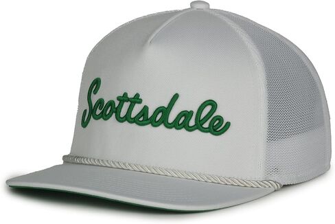 Scottsdale White Golf Hat with Green Letters in Saudi Arabia